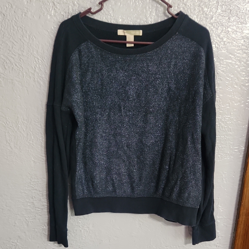 Forever 21 Black and Sparkly Gray Hoodie